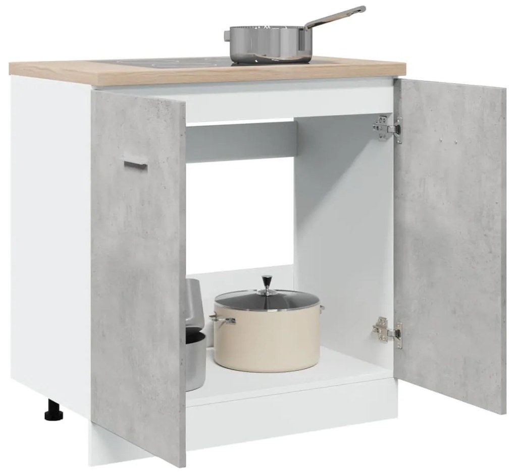 “Lyon” betonszürke szerelt fa mosogató alsószekrény