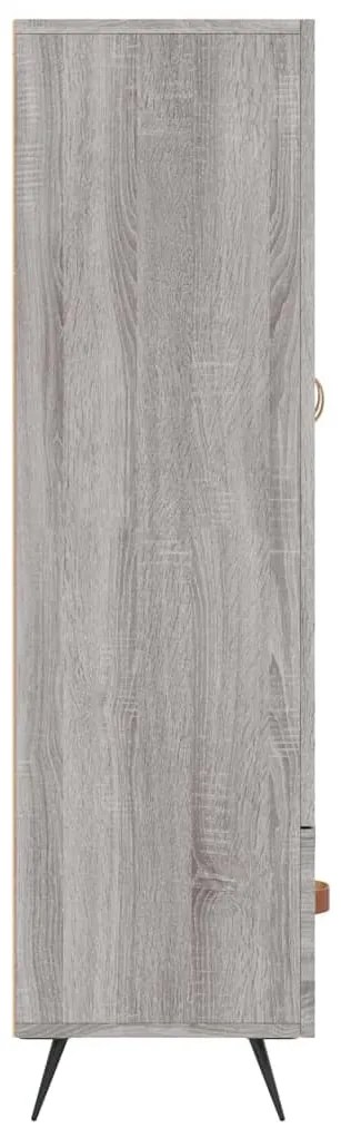 szürke sonoma szerelt fa magasszekrény 69,5 x 31 x 115 cm