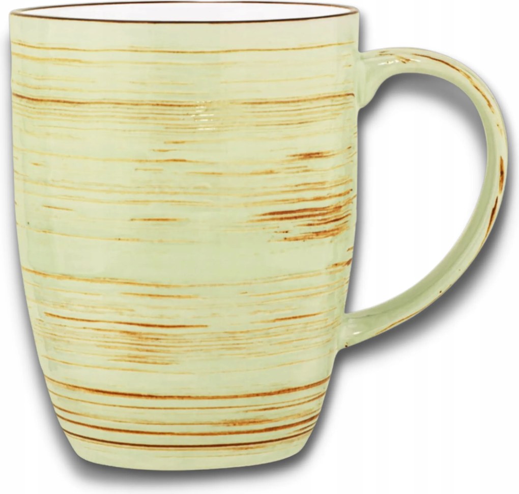 Wilmax nagy bögre 460 ml teához és kávéhoz porcelán pisztáciás szín