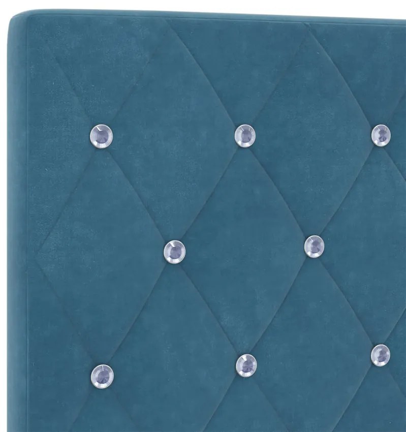 Bársony Fejtámla Argyle fejtámlával Sötét kék 100 cm Bársony