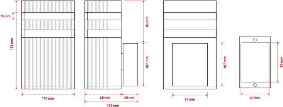 Berge Inez Kerti oldalfalra helyezhető matt ezüst színű lámpa GU10-es foglalattal