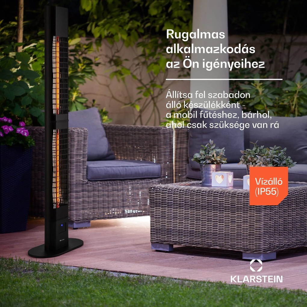 Blumfeldt DualisHeat 3000, sugárzó fűtőtest, 3000 W, IP55, kültéri használatra, távirányító