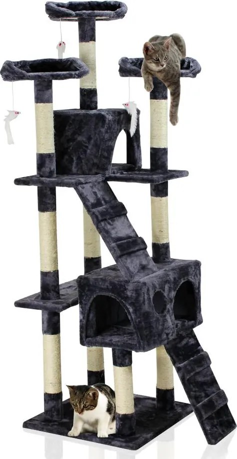 Kaparófa macskáknak Hawaj 170 cm sötét szürke