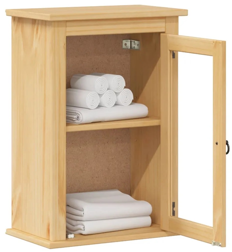 Corona tömör fenyőfa fali fürdőszobaszekrény 45 x 27 x 64,5 cm