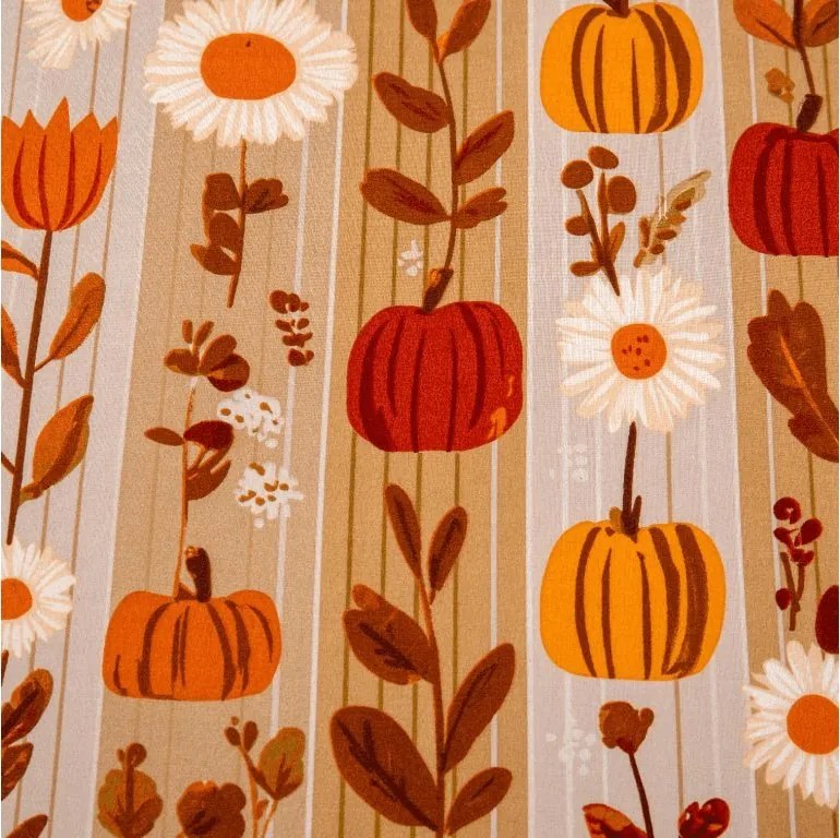 Mikroszálas lepedő PUMPKIN STRIPES színes 180x200 cm