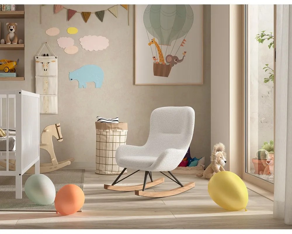 Fehér buklé gyerek hintaszék ROCKY – Vipack