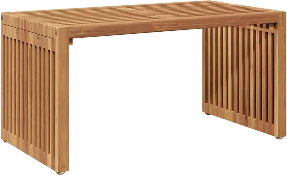 vidaXL Kerti Oldal Asztal Barna 70 x 37,5 x 35,5 cm Tömör Teakfa