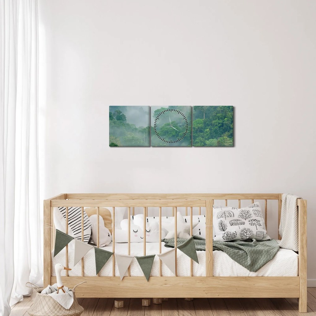 Kép - Reggeli köd (órával) (90x30 cm)