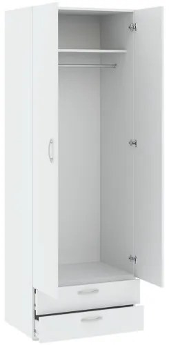 BASIC Gardróbszekrény Fehér Színben 74 cm