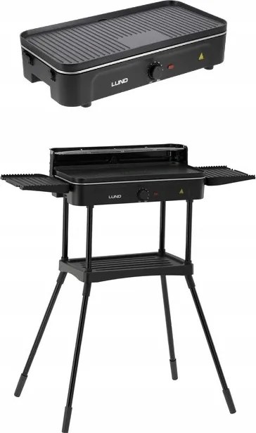 Elektromos Grill, Álló 2200W 50 X 25CM Nyárs Grill Lund 67424