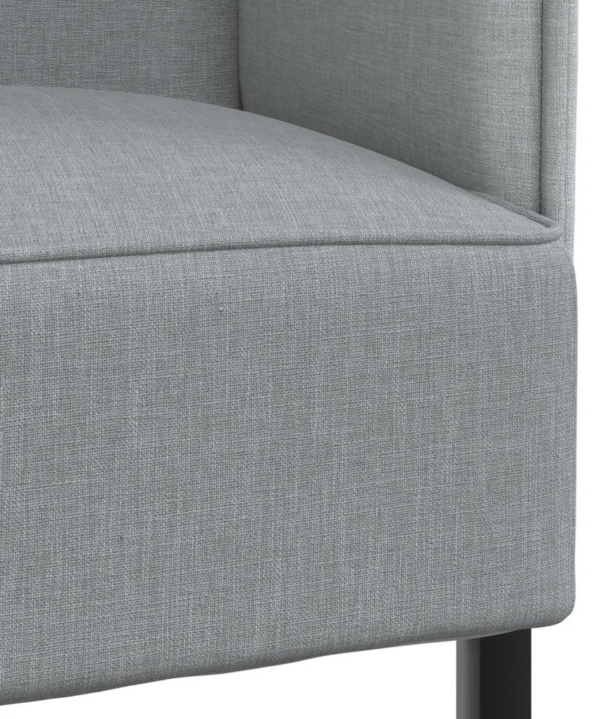 Magas Háttámlású Kanapé Világosszürke 109x56x121 cm Textil