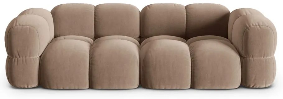 Barna bársony kanapé 250 cm Loretto – Cosmopolitan Design