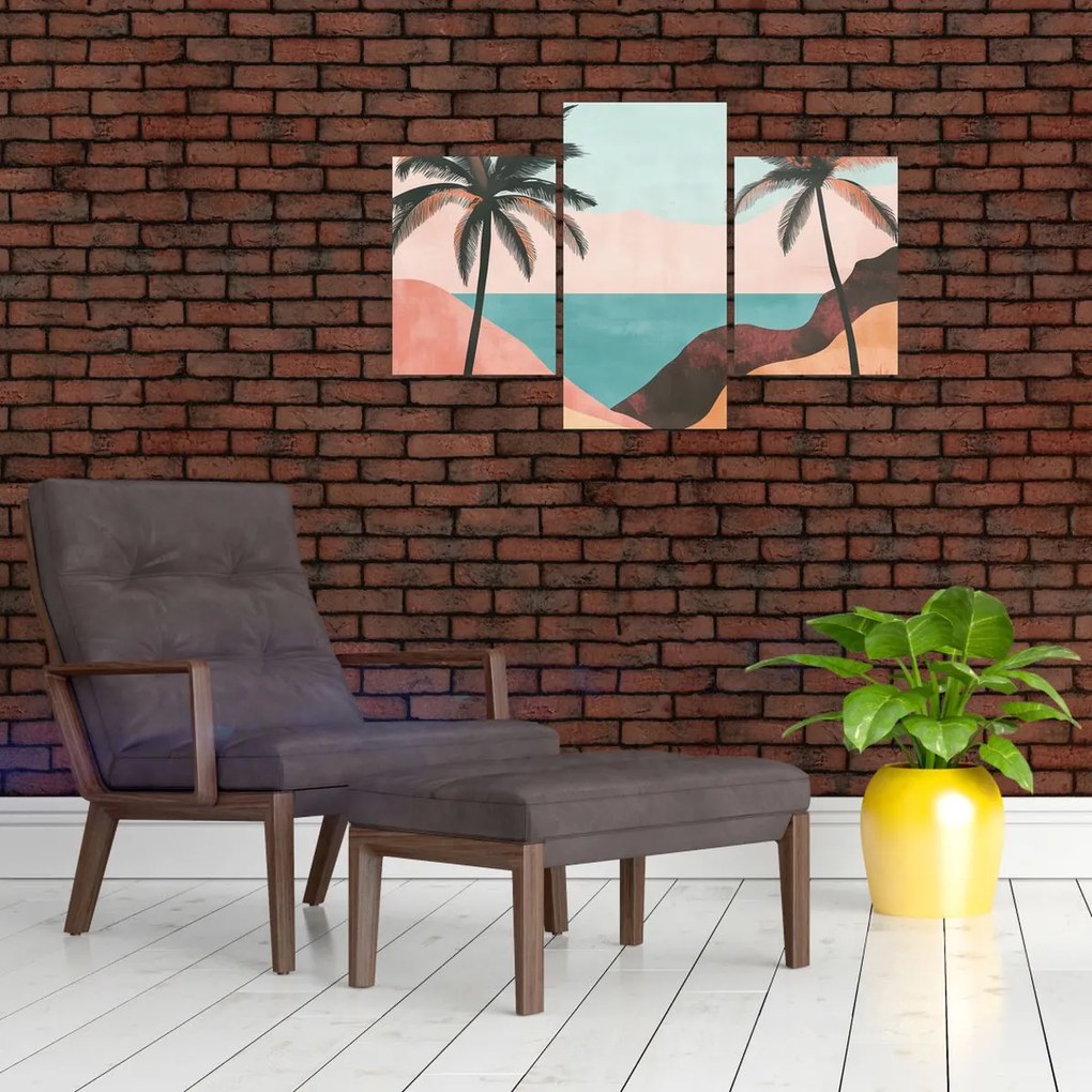 Kép - Pálmafák a tengernél (90x60 cm)