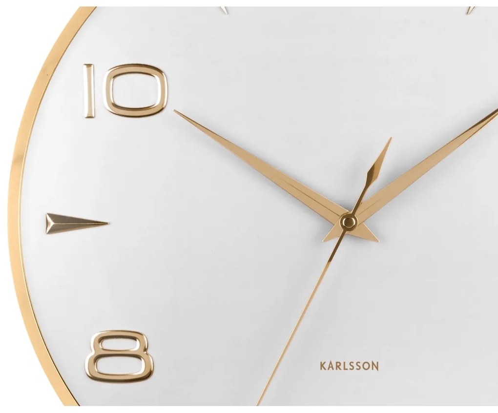 Karlsson 6017WH design falióra, fehér, átmérő: 40cm
