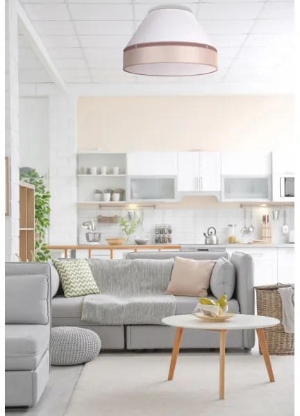 Duolla - Mennyezeti lámpa AVIGNON 1xE27/15W/230V á. 50 cm fehér/bézs