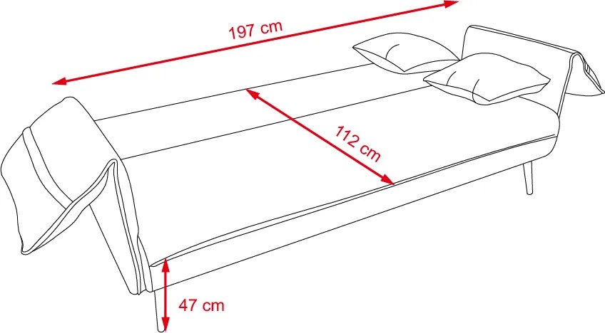 Catini AMELIA Kanapéágy - zöld