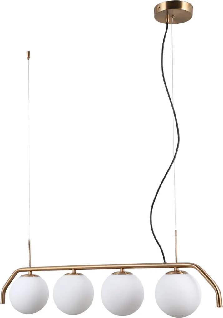 ITALUX PND-3300-4-HBR CARIMI Modern Függesztett Lámpa Fehér, Sárgaréz G9 IP20