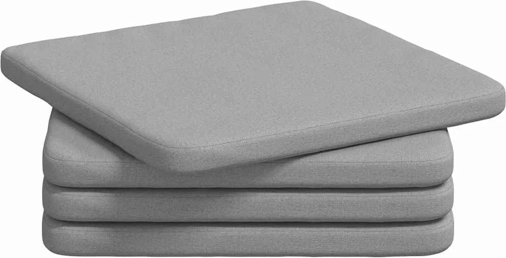 vidaXL Ülőpárnák 4 pcs Felhőszürke 40 x 40 x 3 cm szövet