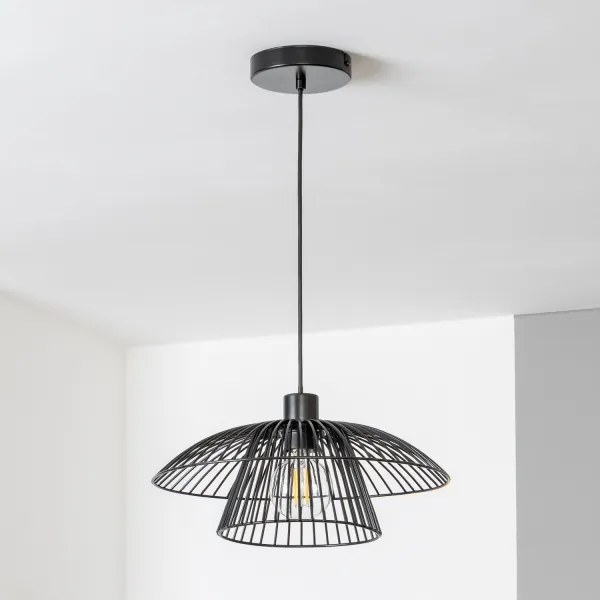 Brilagi - LED függőlámpa kábellel CERIA WIRE 1xE27/40W/230V Ø 38 cm fekete