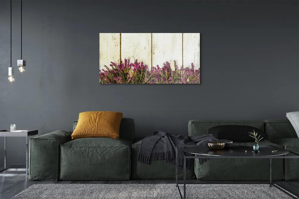 Üvegképek Lila virágok táblák 125x50 cm