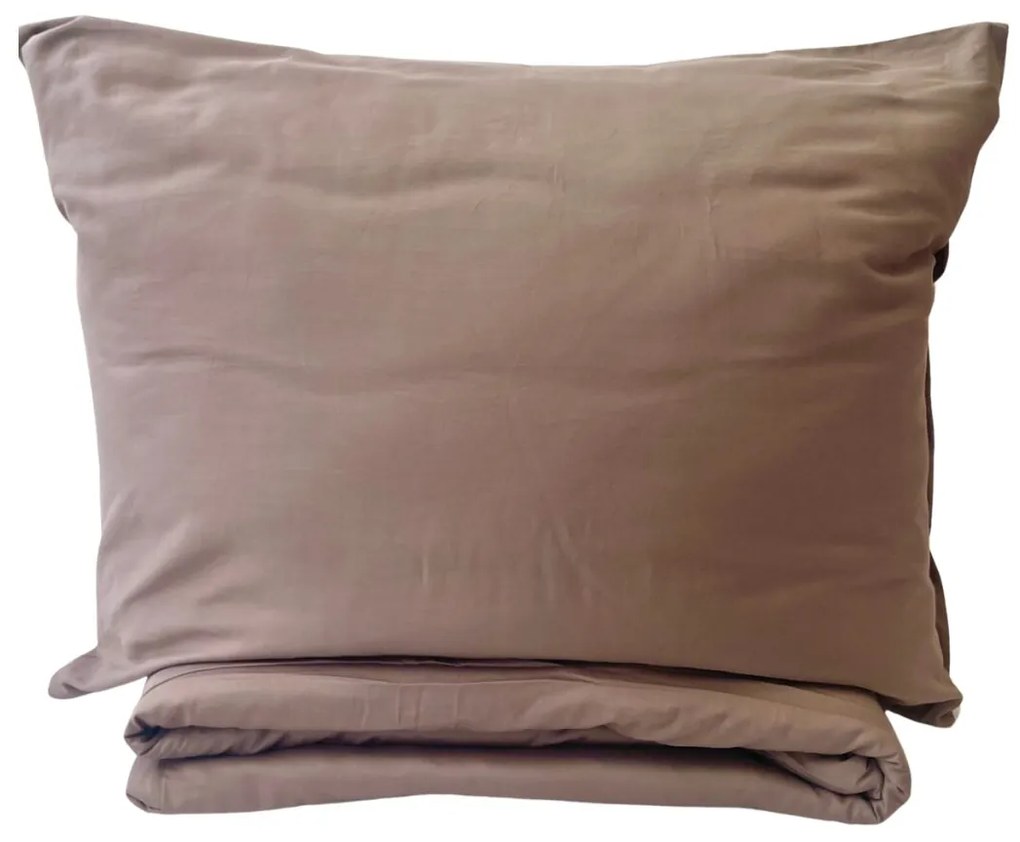 Ágyneműhuzat pamut szatén exclusive Modern barna 200x140cm+90x70cm TiaHome