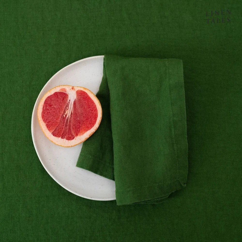 Len tányéralátét 35x45 cm True Green – Linen Tales