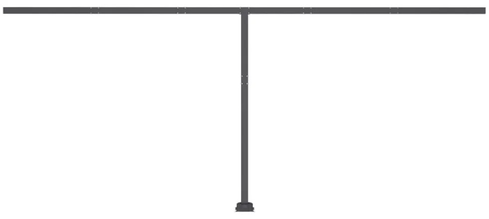 sárga-fehér szélérzékelős és LED-es napellenző 500x300 cm