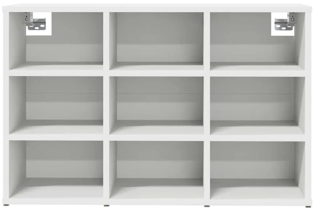Cipősszekrény polcokkal Fehér 77.5 x 30 x 51 cm Faanyag