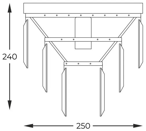 Zuma Line C17106/1 - Mennyezeti lámpa AMEDEO 1xE27/40W/230V arany