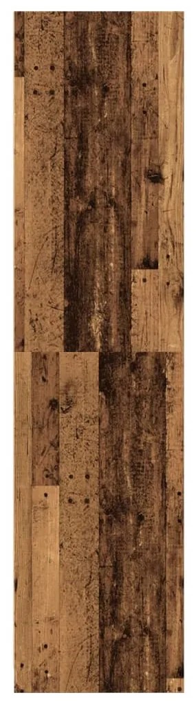 antik fa színű szerelt fa ruhásszekrény 30 x 50 x 200 cm