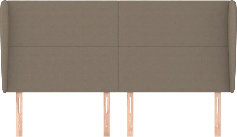 tópszínű szövet fejtámla szárnyakkal 183x23x118/128 cm