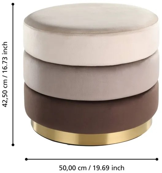 Eglo 424132 - MASHIKE taburet 42,5x50 cm barna/arany