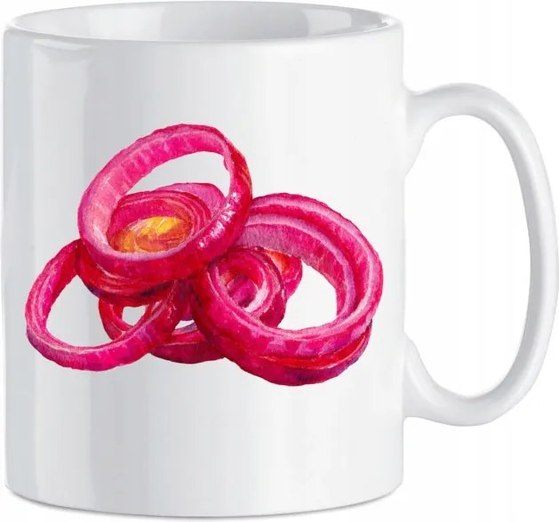 Kerámia bögre Hagyma Korongok Vöröshagyma Zöldségek