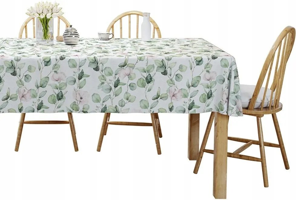 Abrosz asztalra 140x180 zöld Panama levelek