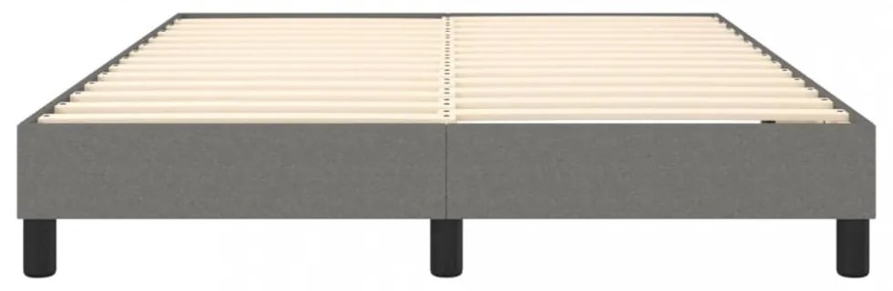 sötétszürke szövet rugós ágykeret 140x200 cm