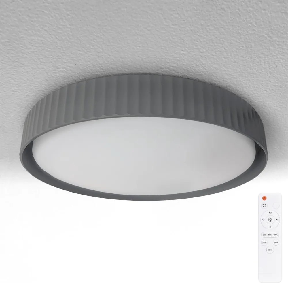 Brilagi - LED dimmelhető mennyezeti lámpa LUCIA LED/48W/230V Ø 41 cm szürke+távirányító