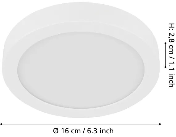 Eglo 900582 - FUEVA dimmelhető LED mennyezeti lámpatest LED/11W/230V fehér