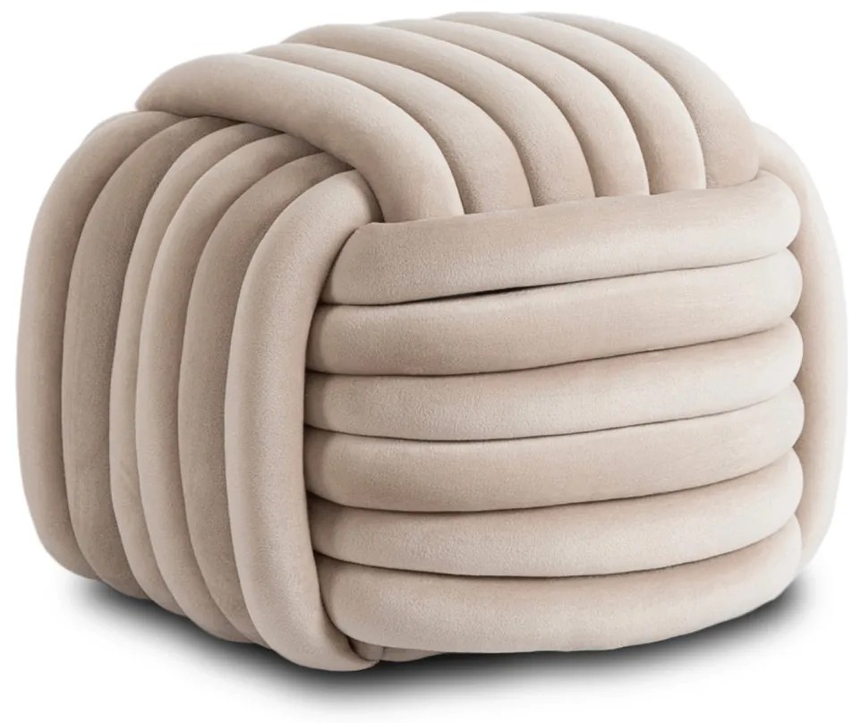 MAGMA krémszín fonott puff