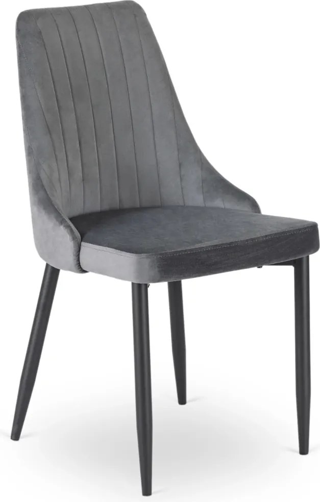 Étkezőszék szürke bársony kárpittal – BARI