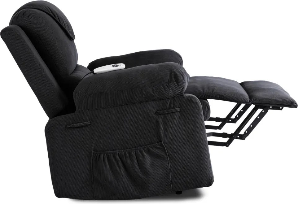 FENIX elektromos masszázsfotel felállás segítő funkcióval fekete