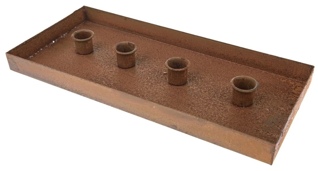 Fém gyertyatartó Rustik, 33 x 2,5 x 15 cm, 33 cm