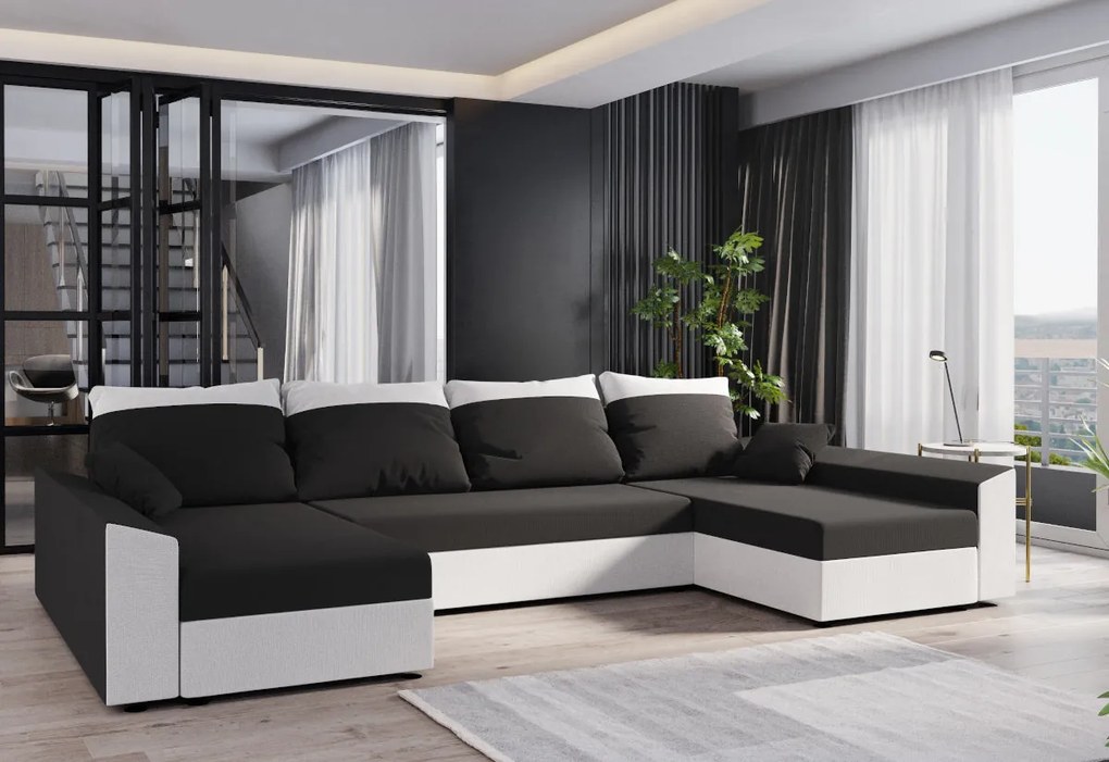 PAMELA ágyazható U alakú ülőgarnitúra - sawana 14/sawana 05