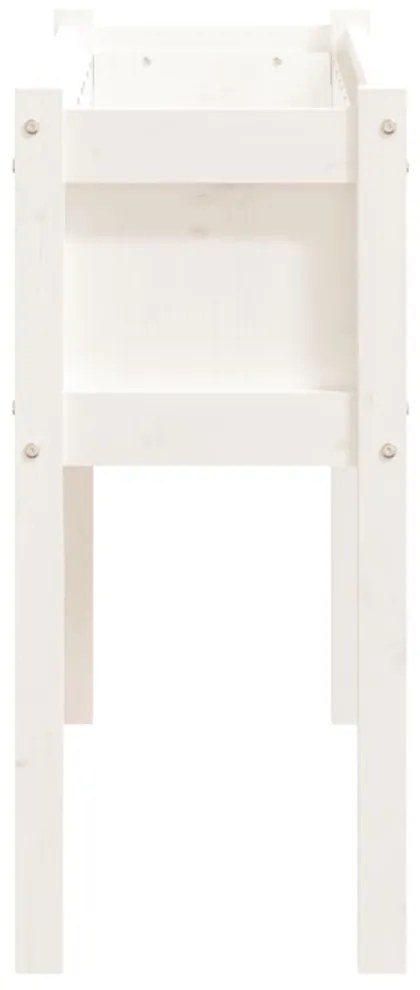 fehér tömör fenyő kerti virágláda 110 x 31 x 70 cm