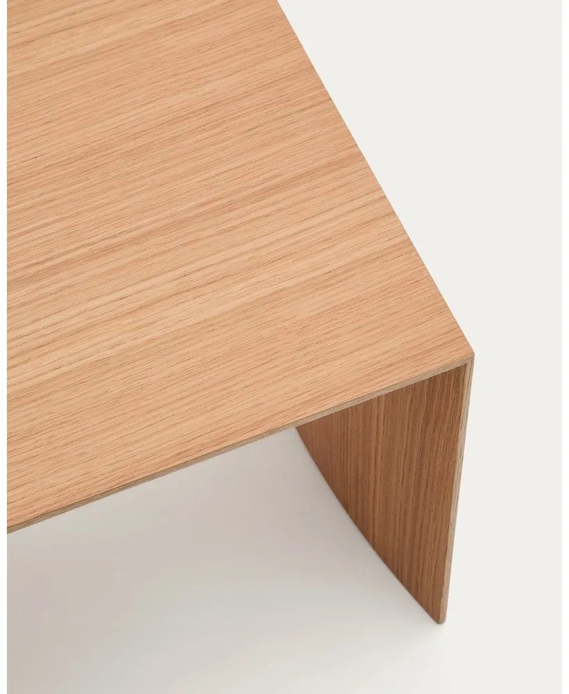 Tárolóasztal tölgyfa dekorral 40x55 cm Litto – Kave Home