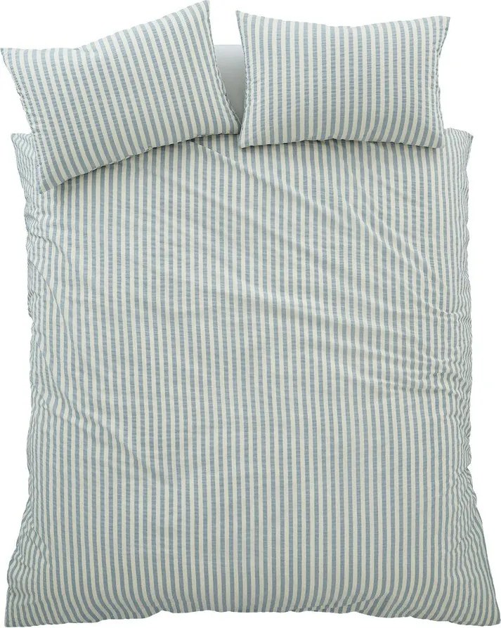 Kék egyszemélyes ágyneműhuzat 135x200 cm Cotton Rich Woven Stripe – Pineapple Elephant