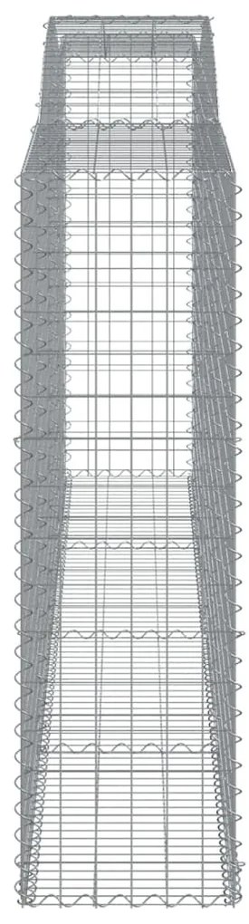 9 db íves horganyzott vas gabion kosár 400x50x160/180 cm