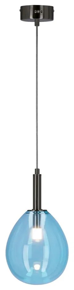 Kék LED függőlámpa üveg búrával Lukka – Candellux Lighting