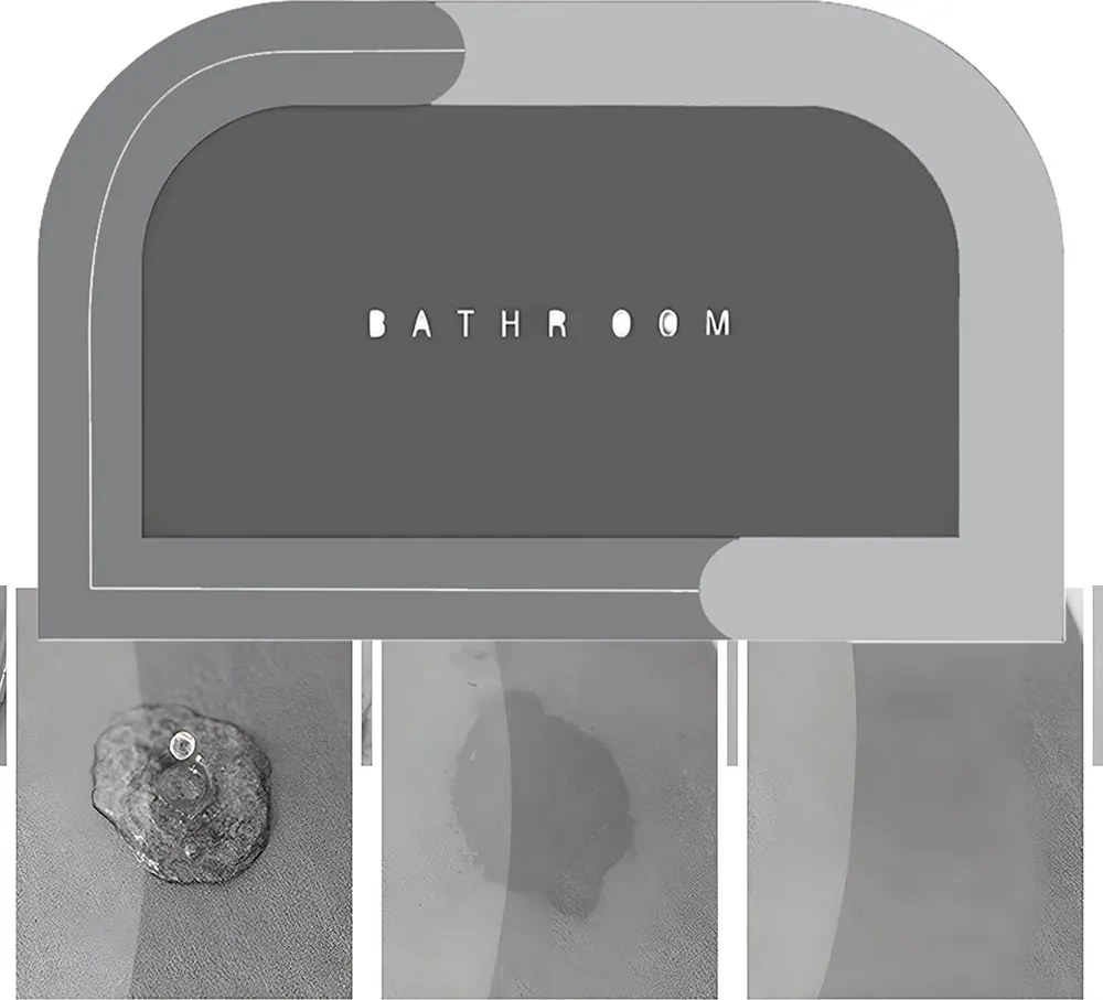 Fürdőszoba Szőnyeg Gyorsan Száradó Nedvszívó Csúszásgátló Szőnyeg Fürdőszoba Wc