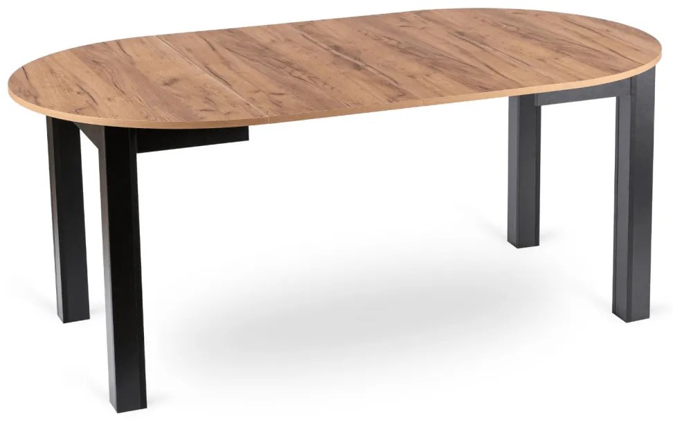 Bővíthető Étkezőasztal Kézműves Tölgy/Fekete Színben. JAMES 103-223 cm