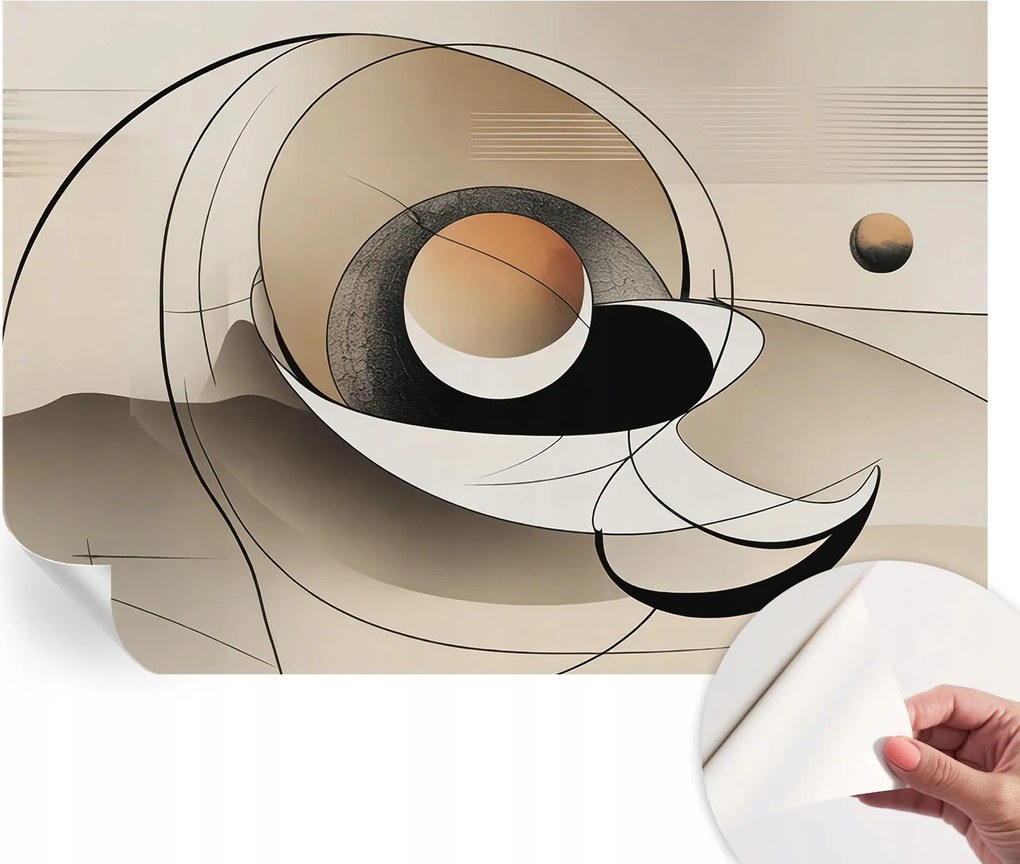 Divatos öntapadós fali tapéta Furnér Harmonikus absztrakt 152x104 cm